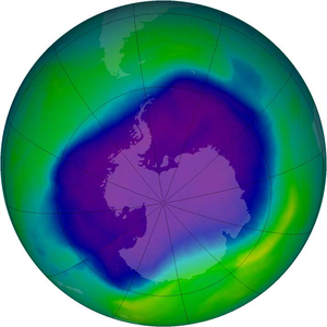 The largest Antarctic ozone hole recorded as o...